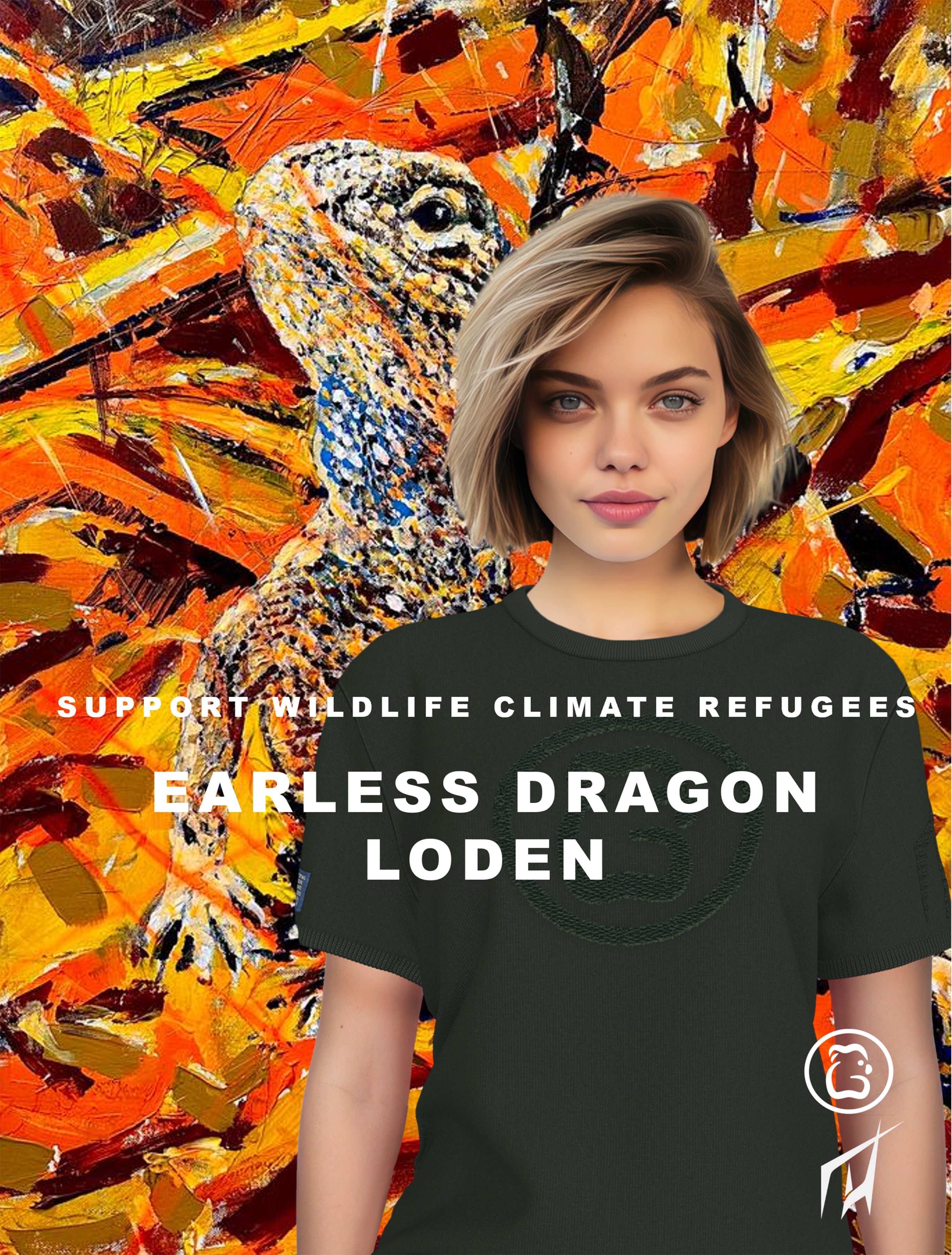 Women's T-Shirt - Earless Dragon Loden