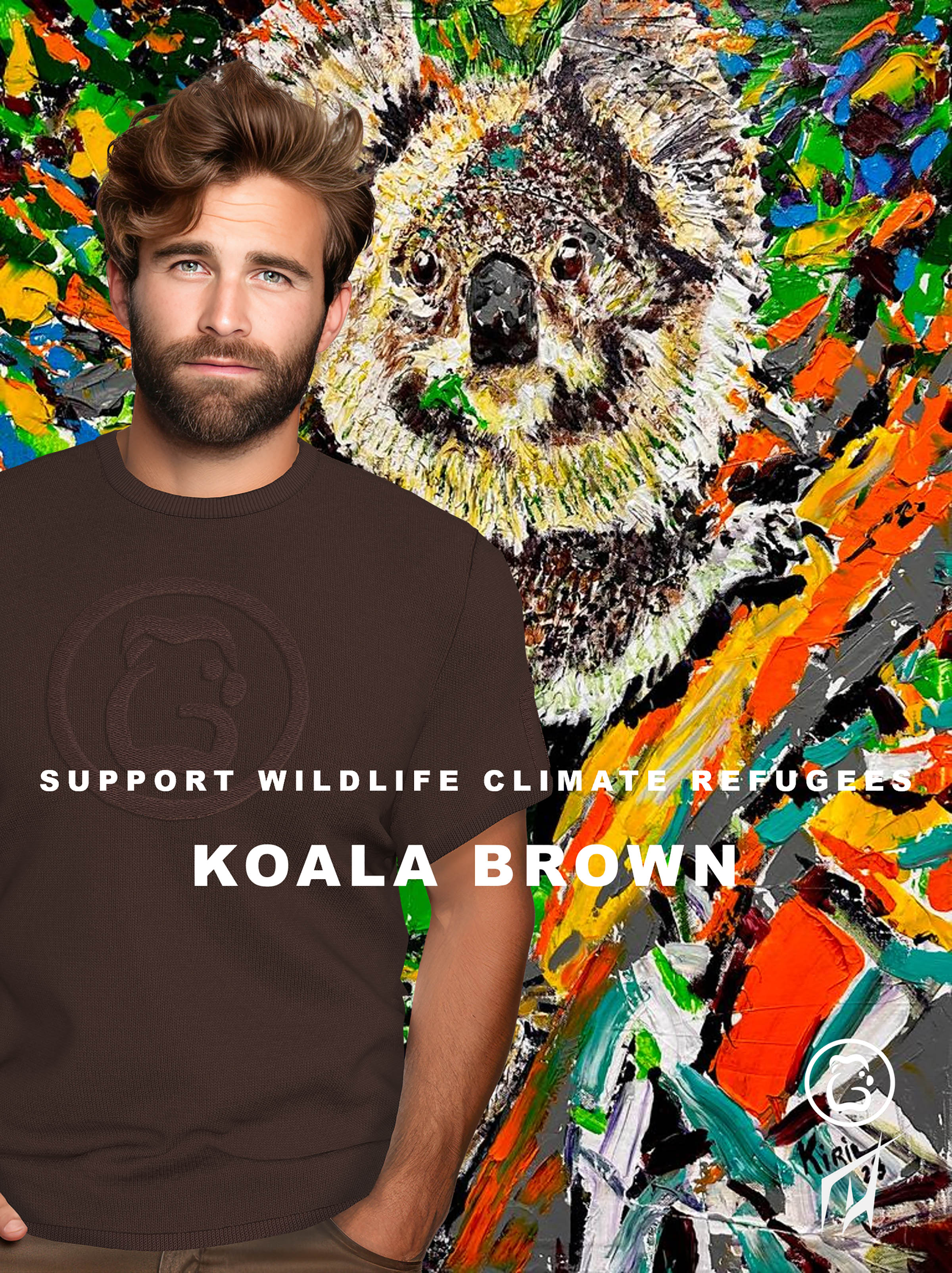 Men's T-Shirt - Koala Brown