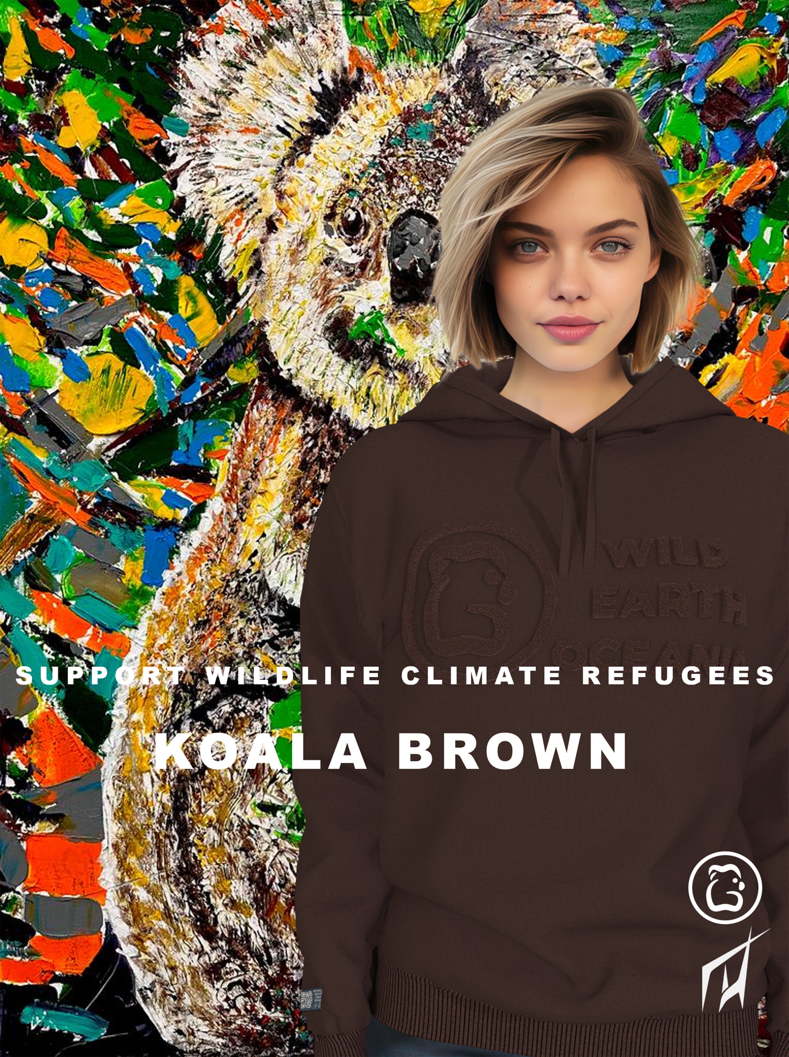 Women's Hoodie - Koala Brown