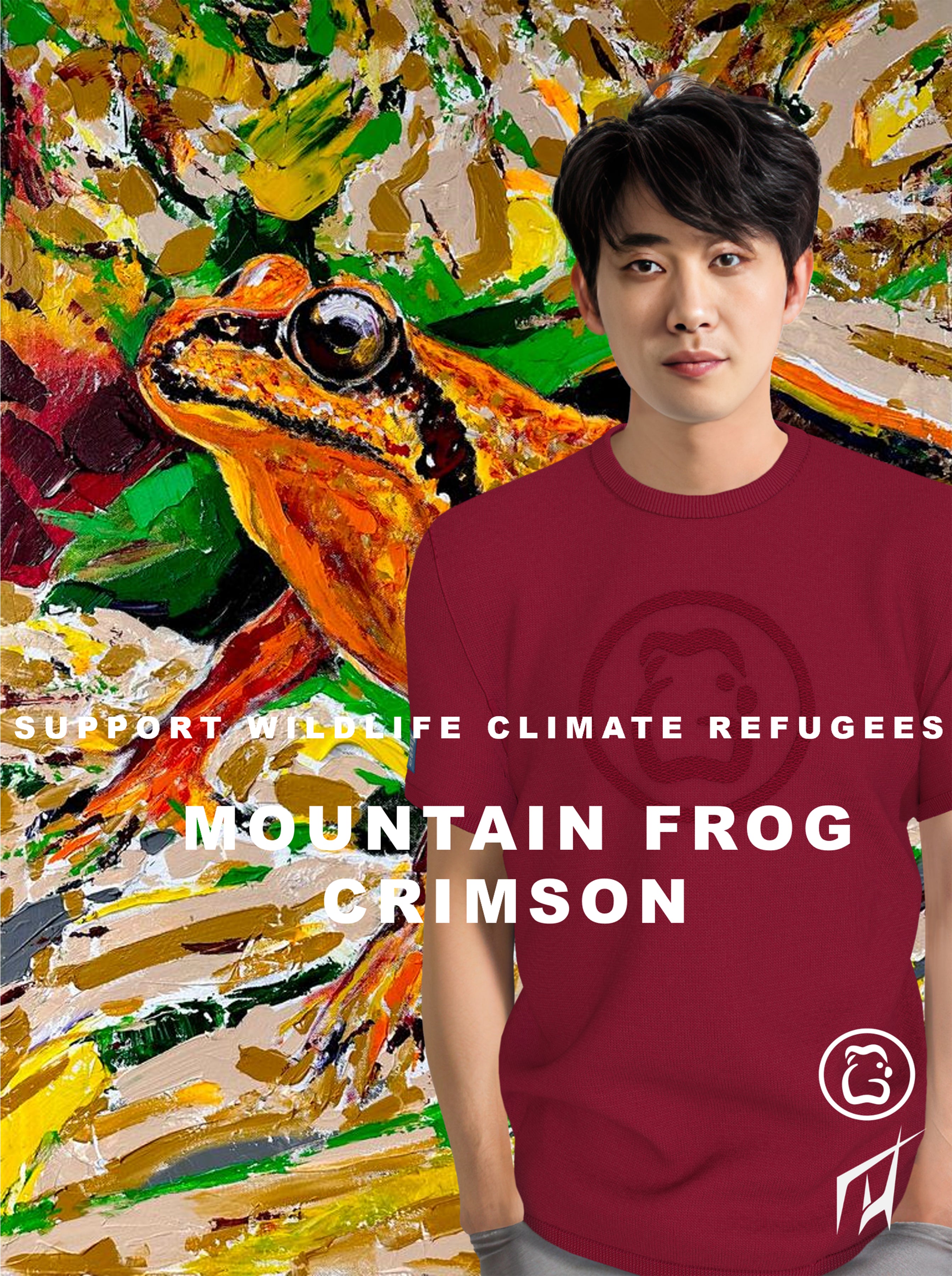 Men's T-Shirt - Mountain Frog Crimson